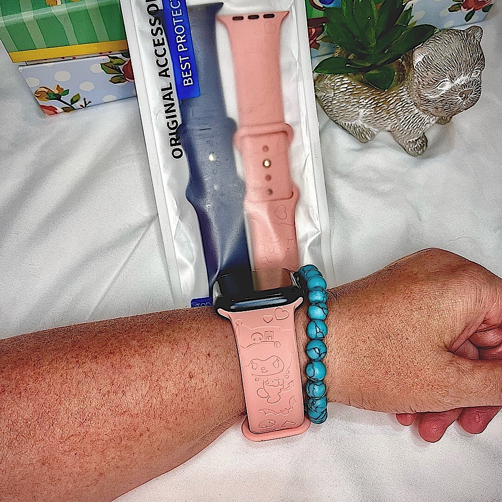 Watch Bands - Apple 42 44 45 mm Disney’s LILO & STITCH | Navy Blue & Pink - Picture 2 of 12